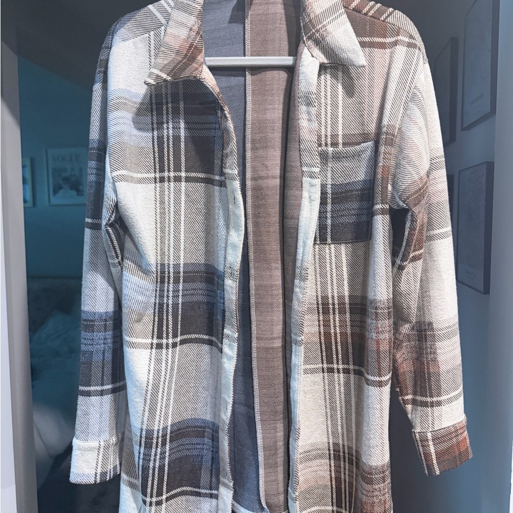 Plaid Button-Up Shirt for Women